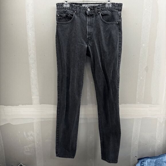 Vintage 90s Levi Strauss Silvertab 512 Dark Gray Jeans 33x33 Made In USA - Picture 9 of 14